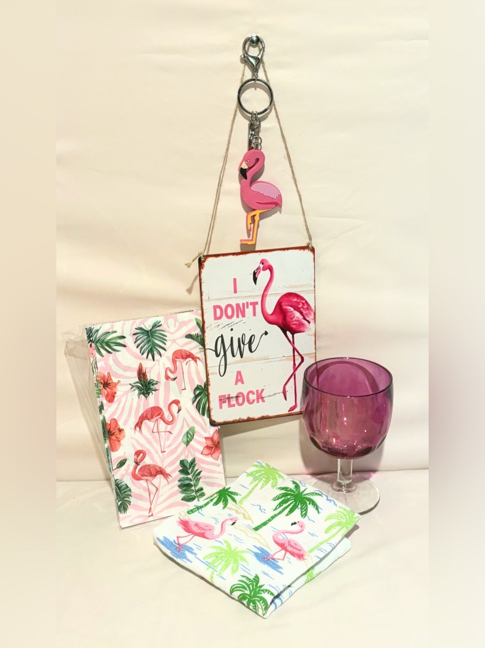 Flamingo “I Don’t Give a Flock” Wine Solo Set